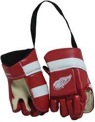 NHL licenced mini hockey gloves with your team logo.
