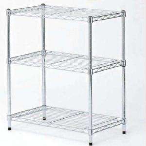 Perfect Home Decorative Wire 3 Shelf Zinc Finish Commercial Shelving 