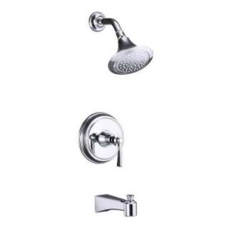 Archer Bath and Shower Faucet with Lever Handle in Vibrant Brushed 