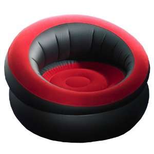 Aufblasbarer Sessel AIR CHAIR black/red  Küche & Haushalt