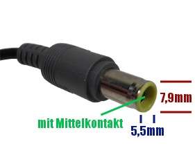 Außendurchmesser 7,9mm Innendurchmesser 5,5mm Steckerlänge 11mm 