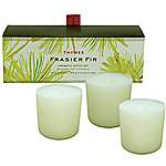 Thymes Frasier Fir Votive Candle & Refill 4 Candle Set  