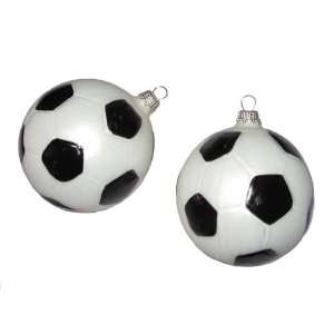 Christbaumkugeln Fußball (2er Set)  Küche & Haushalt