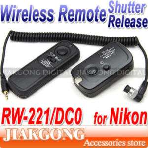 RW 221 Wireless Shutter Remote NIKON D700 D300S S5 Pro  
