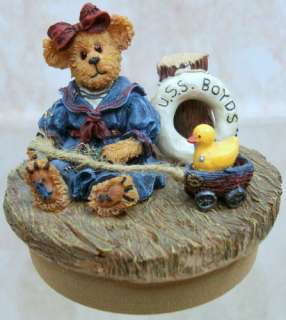 BOYDS BEARS Muffin B Blueberry CANDLE Resin 651216YC  