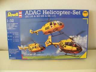 REVELL 04441 ADAC Helicopter SET 132 EC 135 / BK 117 / BO 105 in 