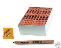 Keson Box of 12 Carpenters Pencils w/Sharpener 14540  