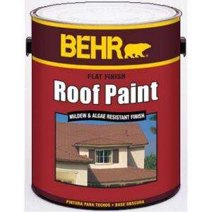 BEHR 1 Gallon Flat Latex Deep Base Roof Paint 6601  