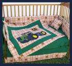 JOHN DEERE Brown Plaid Crib Bedding Set  