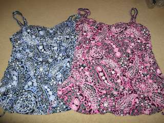 Tankini Swimsuit Top Pink or Blue New in bag Hard to find sizes.21825 