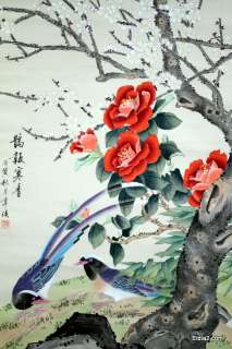 Offering for sale an antique hand painted Chinese scroll. The scroll 