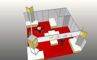 Messestand   Systemmessestand 7mx7m   Gebraucht   Eckstand  