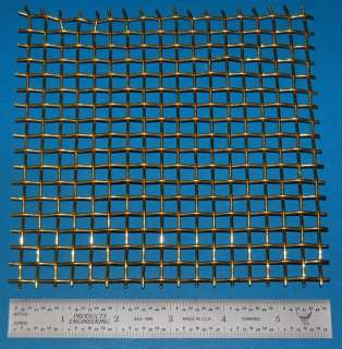 Brass Mesh, 3x3, .063 (1.6mm) Wire, .270 (6.86mm) Wd.  