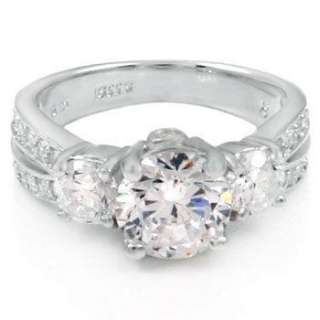 Special 2 1/2 ct Anniversary CZ Sterling Silver Ring   sizes 4 through 