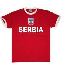 WM Trikots kaufen   Serbien T Shirt im Trikot Look + Wappen S XXL