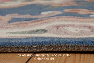 Aubusson Teppich in blau, ein prachtvolles Rankenmotiv  
