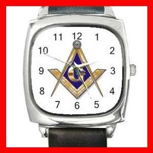 FREEMASONRY MASON MASONIC Square Metal Wrist Watch #1  