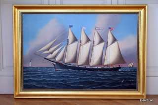 Jerome Howes Maritime painting schooner Mary hale  