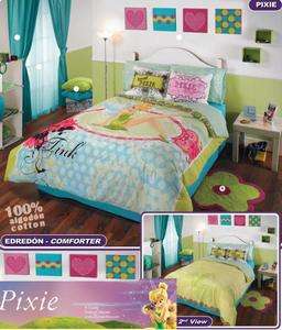 New Girls Disney Tinkerbell Comforter Sheets Bedding Set Twin 6pc 
