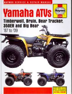Yamaha Big BearTracker Bruin Timberwolf Service Manual  