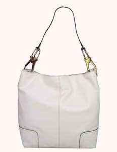 Italy Large TOSCA Hobo Soft White Silver Shoulder Bag  