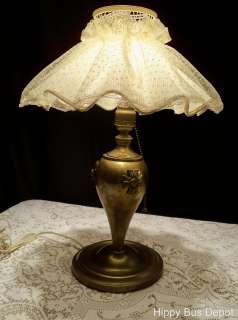 SAL;E $25  Vintage 1940s Brass Desk Lamp Maltese Cross Design 