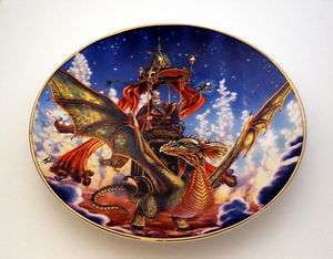 Dragon Flight Collector Plate Myles Pinkney Royal Doulton wizard magic 