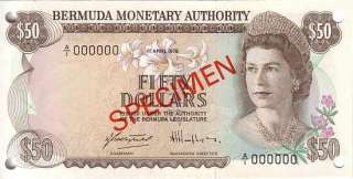 Bermuda Spécimen 50 Dollars 1978   UNC  