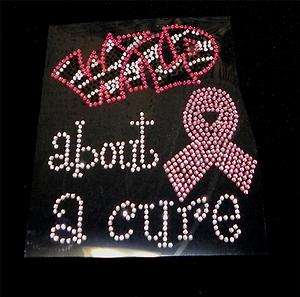Breast Cancer Wild About a Cure Rhinestone Iron On  