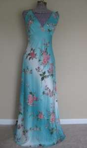JS BOUTIQUE Full Length Maxi Summer Turquoise Pink White Sequin Floral 