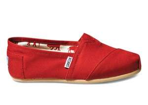 NEW WOMEN TOMS CLASSIC CANVAS RED COLOR  