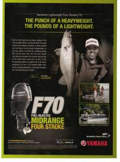 2011 Yamaha Four Stroke F70 Outboard Motor Magazine Print 