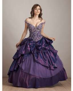 Purple Fashion prom gown/Quinceanera evening dress  