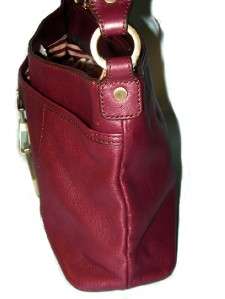 New Etienne Aigner Velden Core Leather Shoulder Bag Wine 70318  