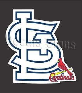 St. Louis Cardinals SL Logo Vinyl Decal Sticker 2 #58m  