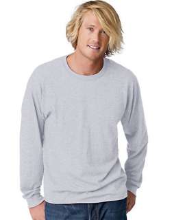 Hanes TAGLESS EcoSmart Mens Long Sleeve T Shirt   style 5179  
