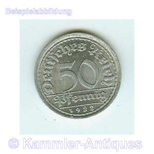 Deutsches Reich 50 Pfennig 1921 F  