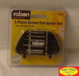 ROLSON   5pc SCREW BOLT STUD EXTRACTOR REMOVER SET  