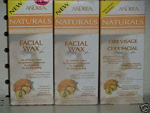 Andrea Naturals Mango & Apricot Facial Wax 3x 1.25+.125  
