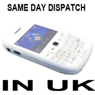 WHITE SILICONE CASE COVER FOR BLACKBERRY CURVE 8520 UK  