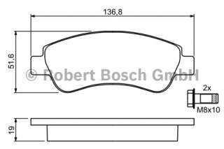 Bosch Brake Pads 0986494027   Axle Set [4 pads]  