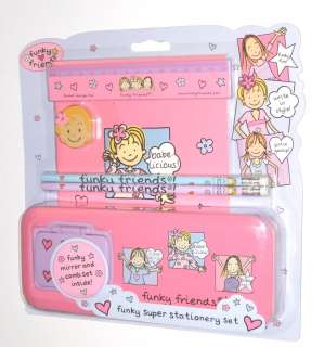 FUNKY FRIENDS Super Stationery Pencil tin Set NEW  