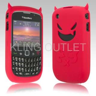 Red Devil Silicone Case For BlackBerry Curve 8520 9300  