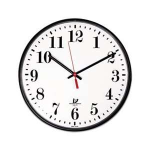 Quartz Slimline Clock, 12 3/4in, Black