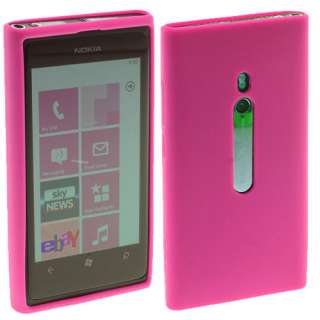 NEW GENUINE PINK DURABLE SOFT SILICONE SKIN CASE FOR NOKIA 800 LUMIA 