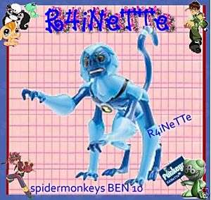   BEN10 SPIDERMONKEYS +cristal spider monkeys BEN 10 neuf