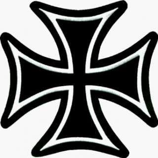  Large Black & White Iron Cross   8 3/8 x 8 3/8 