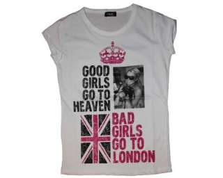   to heaven, Bad girls go to London T shirt UK Great Britain Fun  