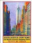 TRAVEL POSTER PRINTS OF NEW YORK A4 SIZE SET OF 5