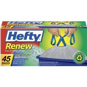  Hefty Renew Tall Kitchen Bags, 65% Recycled Plastic, 45 ct 